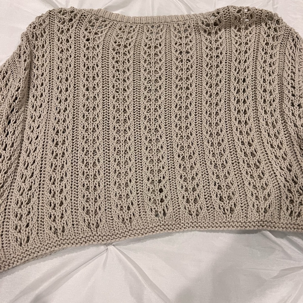 MINNIE ROSE Women's Beige Knit Sweater SIZE XS - Picture 6 of 14